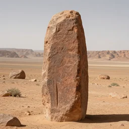close up of flint cat monolithic pillar in a martian landscape