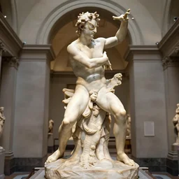 a marble sculpture of spiderman, sculpted by gianlorenzo bernini, in a museum of classical art, beautifu llighting, intricate detail, art photography