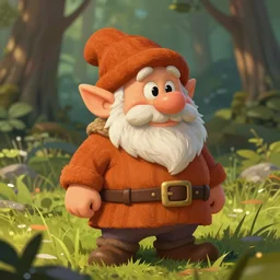 illustration, highly detailed, concept art, octane render, digital painting, a dwarf in the grass in the forest, shallow depth of field, trending artstation, cinematic lighting, epic, photorealism, in the style of craola, vibrant colors