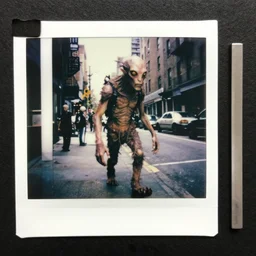 realistic highly detailed weirdcore entity creature wandering grungy city streets caught on cursed disposable polaroid photo ( 2 0 1 0 ) designed by wayne barlowe, guillermo del toro, gantz, wlop
