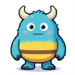 a cute sweet monster concept art by beeple, pixel game, character design, on artstastion, # pixelart