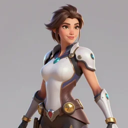portrait new female protagonist in overwatch, prepare for battle, highly detailed, beautiful, graceful, elegant, lovable, highly detailed, digital painting, artstation, concept art, sharp focus, golden ratio, smooth, octane render, sharp focus, artstation,, by artgerm, ghibly, disney, pixar, dreamworks