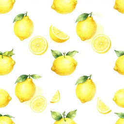 Seamless pattern, Illustration of lemons