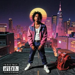 surreal hip hop album art, 1 9 9 0 s, trending on artstation