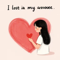 i lost my good idea in love. illustration