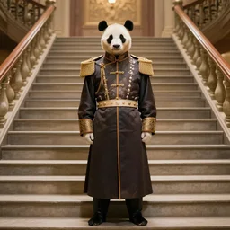 cao cao dynasty general, standing mid rms titanic grand staircase, confident wisdom