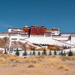 lhasa!!! tibetan buddhist monastery on mars, stunning landscape, by stephan martiniere