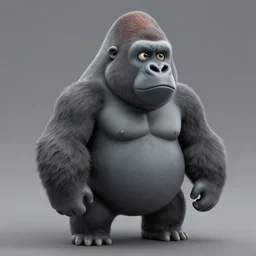 3d model of a polygon gorilla