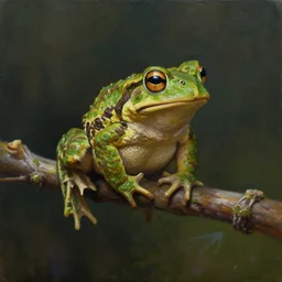 small toad tied on a stick, magic item from dnd, matte fantasy painting, deviantart artstation, by jason felix by steve argyle by tyler jacobson by peter mohrbacher, cinematic lighting