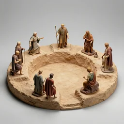 a diorama depicting dante's descent through the nine circles