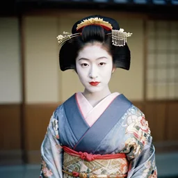 Portrait Photograph of a Japanese Geisha Fujifilm Fujichrome T64