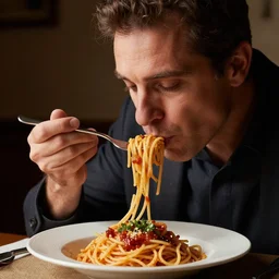 joe bastianich eating spaghetti from his nose