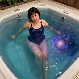 jacuzzi water is made of stardust, 🌌, galaxy