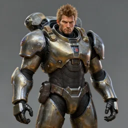an portrait man american in the assault powered armor, style game square enix life, trending on artstation, painted by greg rutkowski, render naughty dog, octane render, detailed