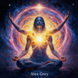 the individual becoming one with the universe by alex grey