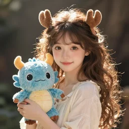 cute fumo plush monster tamer girl