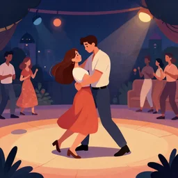 a cute couple doing the bump on the dancefloor. freedom. being loose. pleasure. midnight. outdoors and indoors. varying angles. varying art styles. illustration.