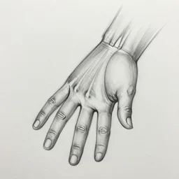 hand anatomy sketch