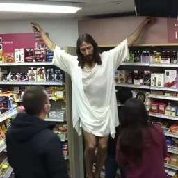 jesus christ caught on cctv camera robbing store, trending on youtube