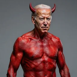 devil body, with joe biden head, art in 4 k, high quality