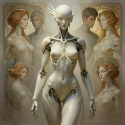 organic cyborg, diffuse lighting, fantasy, intricate, elegant, highly detailed, lifelike, photorealistic, digital painting, artstation, illustration, concept art, smooth, sharp focus, art by john collier and albert aublet and krenz cushart and artem demura and alphonse mucha