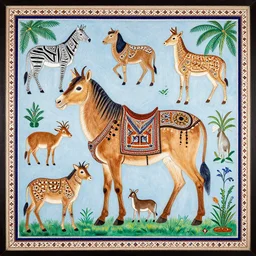 moroccan painting of animals