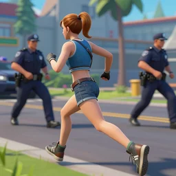 screenshot from fortnite emma watson running from the cops real fast motion blur 5 stars