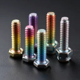 rainbow colored lining bolts