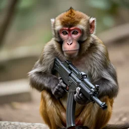 Monkey with a machine gun