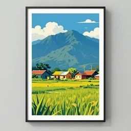 Nature scenes from Vietnam. pop art. poster. Trending on ArtStation. 8k resolution.