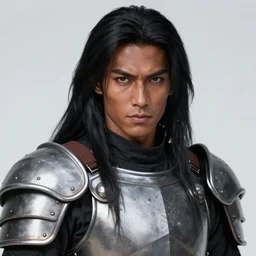 beautiful warrior lord, black long hair, practical armor, brown skin, demonic eyes, low fantasy, extremely detailed, sharp focus, smooth, digital illustration, by rossdraws, frank franzzeta, sakimichan