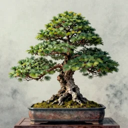 bonsai tree, ultra detailed, cinematic shot, photorealistic, octane render, high definition, fine details, ethereal mood, 8 k, watercolor tones,