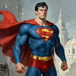 superman as painted by Zdzisław Beksiński 4k