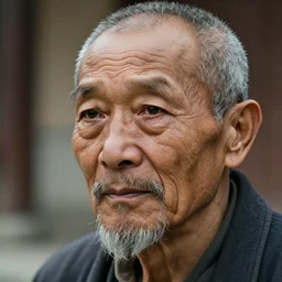 extremely old asian man, extreme detail, photorealistic