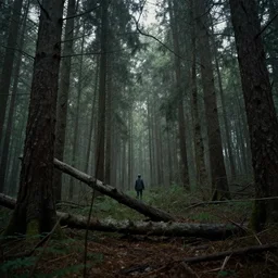 post apocalyptic swamפ in a forest