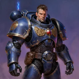 character portrait cyberpunk starcraft terran warhammer 4 0 k space marine tech priest steve buscemi, character design, painting by gaston bussiere, katsuya terada, frank frazetta, tom of finland, trending on artstation