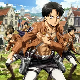 titans attack the town, attack on titan.