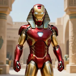 Iron Man in the style of Ancient Egypt