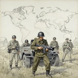 ismail inceoglu painting of world war two, painting, line art, art concept for a book cover, trending on artstation, by greg manchess and by craig mullins and by kilian eng and by jake parker