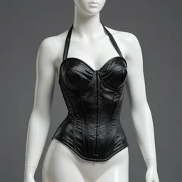 an extremely beautifully lit photograph of a female model who is a statue, the statue is wearing a corset, the statue is wearing clothes, the clothes are a complex technical halter with black nylon straps and metal buckles in the style of matthew williams, alyx, the statue is wearing a complex tactical chest rig, acronym, techwear, tactical clothing, sharp focus, award winning photograph, beautiful, clear, sharp, detailed, hyperreal, realistic