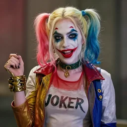 film still of Lady Gaga as Harley Quinn in the new Joker movie