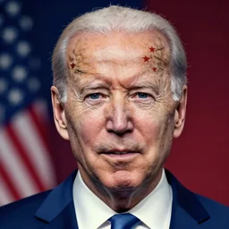 patriotic nightmare of joe biden, perfectly clear face, by j. c. leyendecker and beksinski
