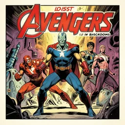 avengers lost in backrooms, vintage comic, art by greg rutkowski