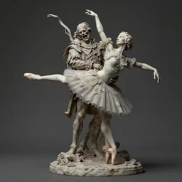 a classic ballet sculpture by jacek szynkarczuk and caravaggio, detailed matte painting, creepy 3 d concept render, cgsociety, artstation, super resolution, hyper detailed, ultra realistic 8 k