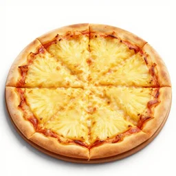 pizza on pineapple