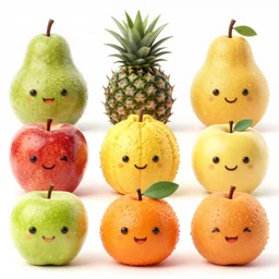 fruits being all friendly together like a group of youtubers