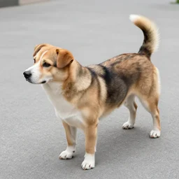 photo of a dog with a head instead of his tail