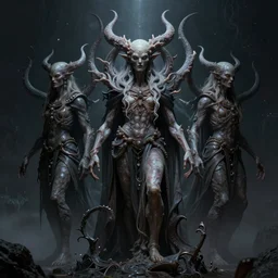 ancient eldritch gods, beautifully detailed, smooth, epic, cinematic lighting, 4 k, illustration, full body portrait, cosmic horror, lovecraft, by andree wallin