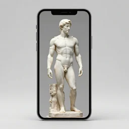 anicient greek sculpture terminator photo iphone