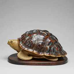 sculpture with blastoise, western european, 1 5 0 0's, artist unknown, painted linden and willow wood. swiss national museum, zurich, wide shot